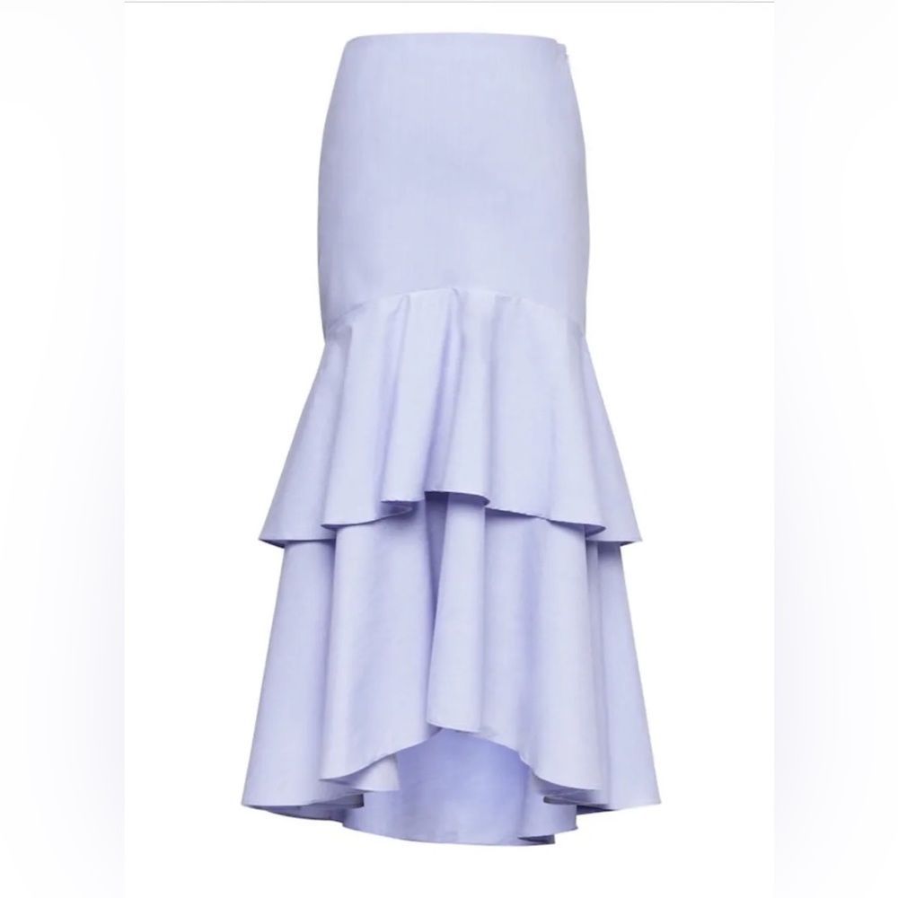 BANANA REPUBLIC Maxi Tiered Ruffled Skirt Light Blue Size 4